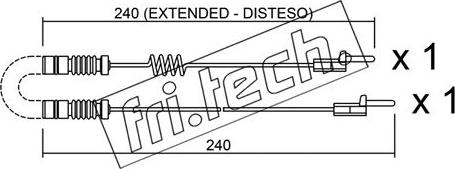 Fri.Tech. SU.109K - Contatto segnalazione, Usura past. freno / mat. d'attrito autozon.pro