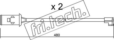 Fri.Tech. SU.101K - Contatto segnalazione, Usura past. freno / mat. d'attrito autozon.pro