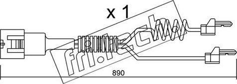 Fri.Tech. SU.103 - Contatto segnalazione, Usura past. freno / mat. d'attrito autozon.pro