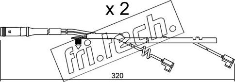 Fri.Tech. SU.185K - Contatto segnalazione, Usura past. freno / mat. d'attrito autozon.pro