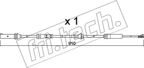 Fri.Tech. SU.350 - Contatto segnalazione, Usura past. freno / mat. d'attrito autozon.pro