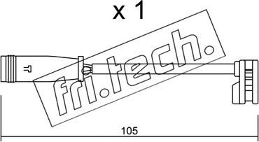 Fri.Tech. SU.313 - Contatto segnalazione, Usura past. freno / mat. d'attrito autozon.pro