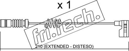 Fri.Tech. SU.209 - Contatto segnalazione, Usura past. freno / mat. d'attrito autozon.pro