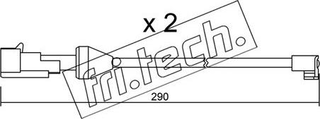 Fri.Tech. SU.204K - Contatto segnalazione, Usura past. freno / mat. d'attrito autozon.pro