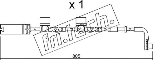 Fri.Tech. SU.222 - Contatto segnalazione, Usura past. freno / mat. d'attrito autozon.pro