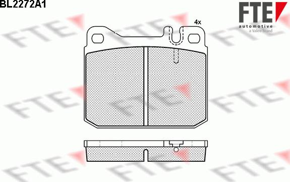 FTE BL2272A1 - Kit pastiglie freno, Freno a disco autozon.pro