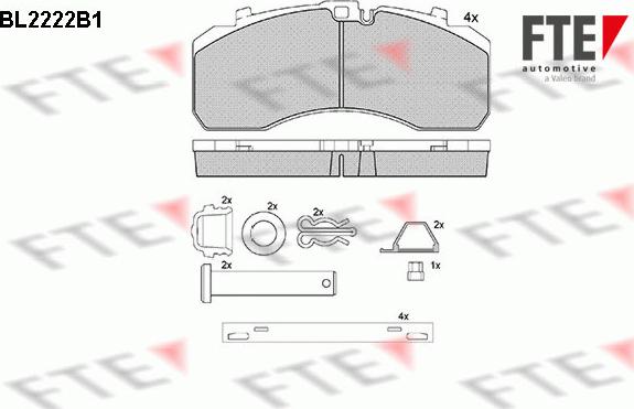 FTE BL2222B1 - Kit pastiglie freno, Freno a disco autozon.pro