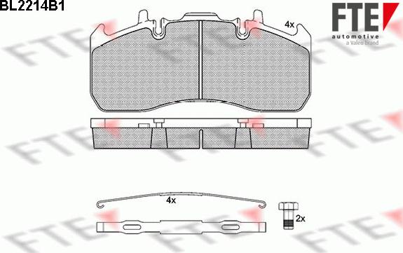 FTE 9500007 - Kit pastiglie freno, Freno a disco autozon.pro