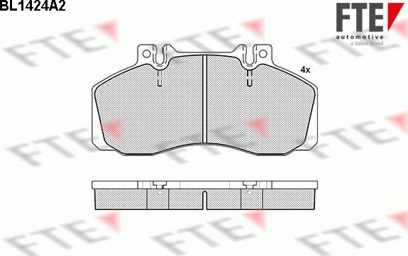 FTE 9500011 - Kit pastiglie freno, Freno a disco autozon.pro