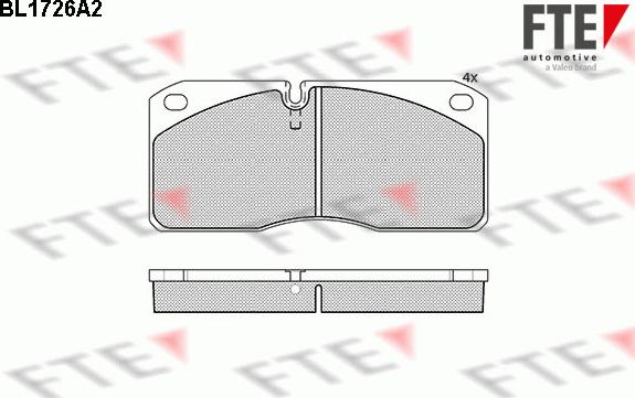 FTE 9500018 - Kit pastiglie freno, Freno a disco autozon.pro