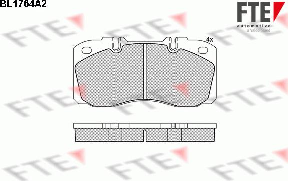 FTE 9500013 - Kit pastiglie freno, Freno a disco autozon.pro