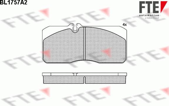 FTE 9500035 - Kit pastiglie freno, Freno a disco autozon.pro