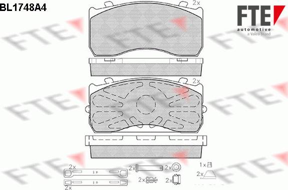 FTE 9500028 - Kit pastiglie freno, Freno a disco autozon.pro