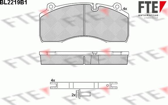 FTE BL2219B1 - Kit pastiglie freno, Freno a disco autozon.pro