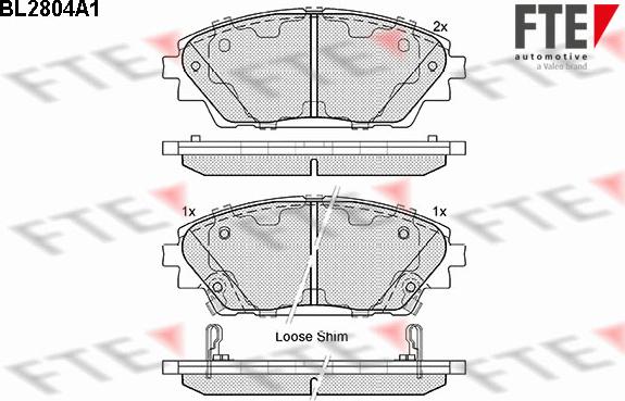 FTE BL2804A1 - Kit pastiglie freno, Freno a disco autozon.pro