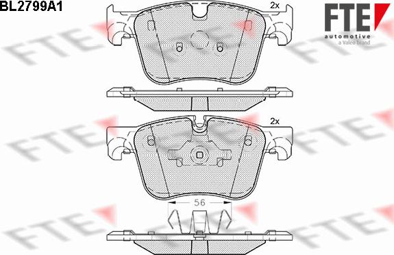 FTE BL2799A1 - Kit pastiglie freno, Freno a disco autozon.pro