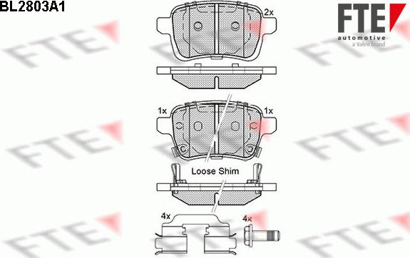 FTE 9010993 - Kit pastiglie freno, Freno a disco autozon.pro