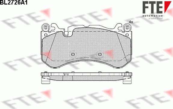 FTE BL2726A1 - Kit pastiglie freno, Freno a disco autozon.pro