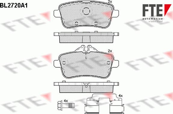 FTE BL2720A1 - Kit pastiglie freno, Freno a disco autozon.pro