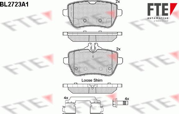 FTE 9010948 - Kit pastiglie freno, Freno a disco autozon.pro