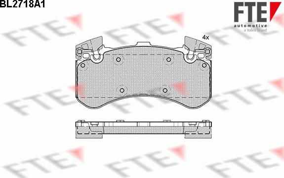 FTE BL2718A1 - Kit pastiglie freno, Freno a disco autozon.pro