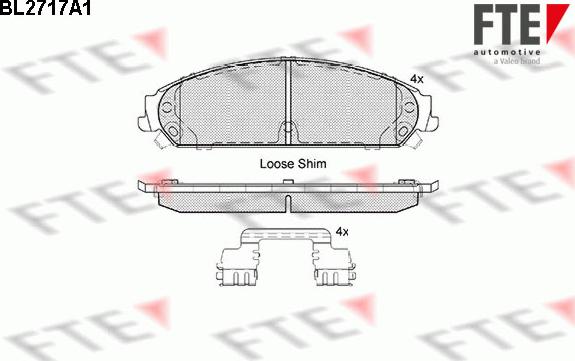 FTE 9010942 - Kit pastiglie freno, Freno a disco autozon.pro