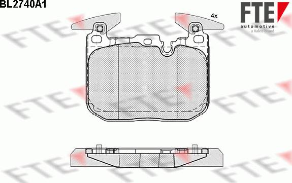 FTE BL2740A1 - Kit pastiglie freno, Freno a disco autozon.pro