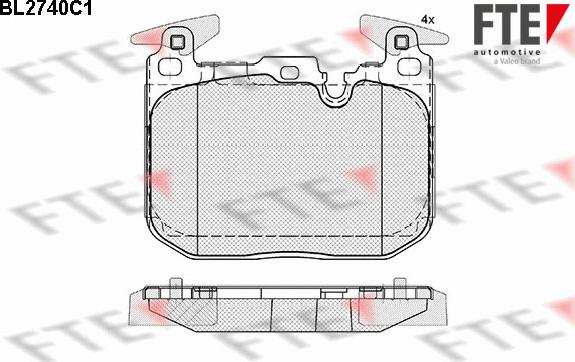 FTE 9010955 - Kit pastiglie freno, Freno a disco autozon.pro