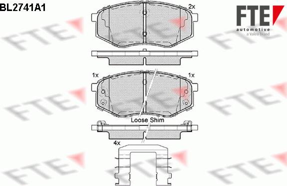 FTE 9010956 - Kit pastiglie freno, Freno a disco autozon.pro