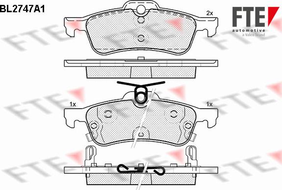 FTE BL2747A1 - Kit pastiglie freno, Freno a disco autozon.pro