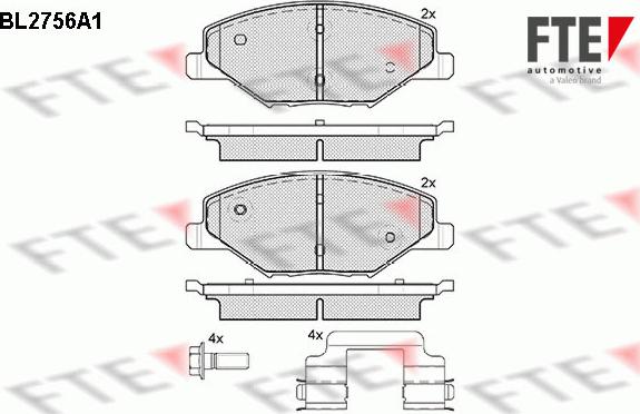 FTE 9010964 - Kit pastiglie freno, Freno a disco autozon.pro