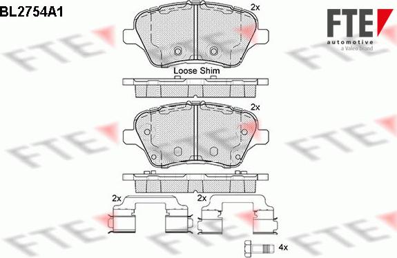 FTE 9010961 - Kit pastiglie freno, Freno a disco autozon.pro