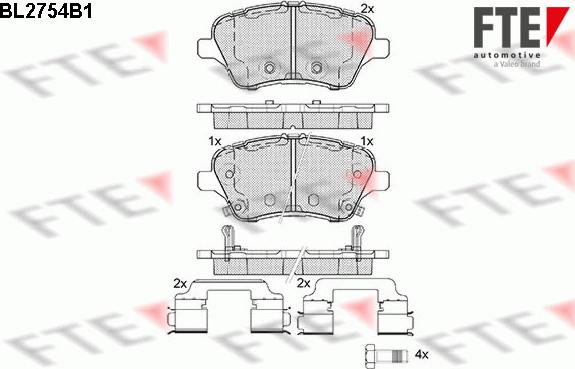 FTE 9010962 - Kit pastiglie freno, Freno a disco autozon.pro