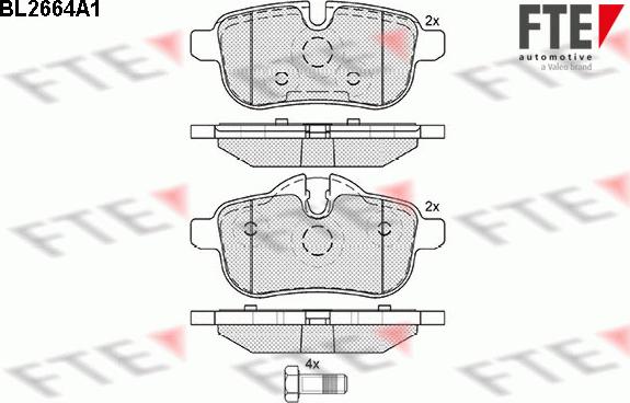 FTE 9010902 - Kit pastiglie freno, Freno a disco autozon.pro