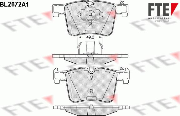 FTE 9010907 - Kit pastiglie freno, Freno a disco autozon.pro