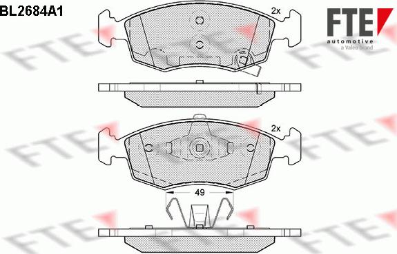 FTE 9010914 - Kit pastiglie freno, Freno a disco autozon.pro