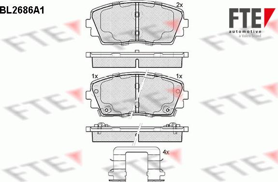 FTE BL2686A1 - Kit pastiglie freno, Freno a disco autozon.pro