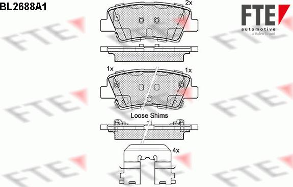 FTE 9010918 - Kit pastiglie freno, Freno a disco autozon.pro