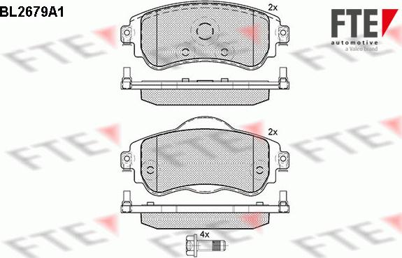 FTE BL2679A1 - Kit pastiglie freno, Freno a disco autozon.pro