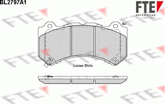 FTE 9010989 - Kit pastiglie freno, Freno a disco autozon.pro