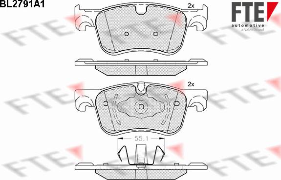 FTE BL2791A1 - Kit pastiglie freno, Freno a disco autozon.pro