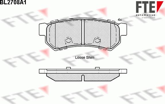 FTE 9010934 - Kit pastiglie freno, Freno a disco autozon.pro