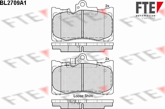 FTE BL2709A1 - Kit pastiglie freno, Freno a disco autozon.pro