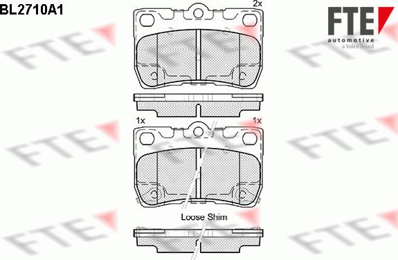 FTE BL2710A1 - Kit pastiglie freno, Freno a disco autozon.pro