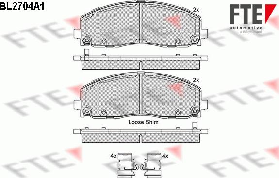 FTE 9010930 - Kit pastiglie freno, Freno a disco autozon.pro