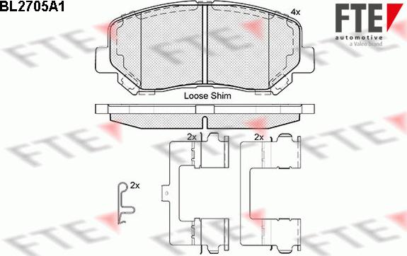 FTE 9010931 - Kit pastiglie freno, Freno a disco autozon.pro