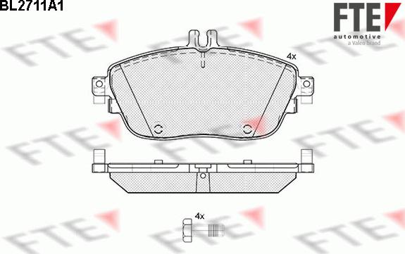 FTE 9010937 - Kit pastiglie freno, Freno a disco autozon.pro