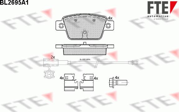 FTE 9010924 - Kit pastiglie freno, Freno a disco autozon.pro