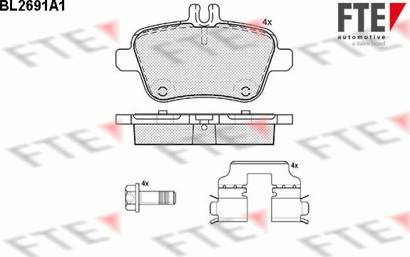 FTE 9010921 - Kit pastiglie freno, Freno a disco autozon.pro