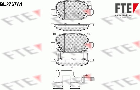 FTE BL2767A1 - Kit pastiglie freno, Freno a disco autozon.pro